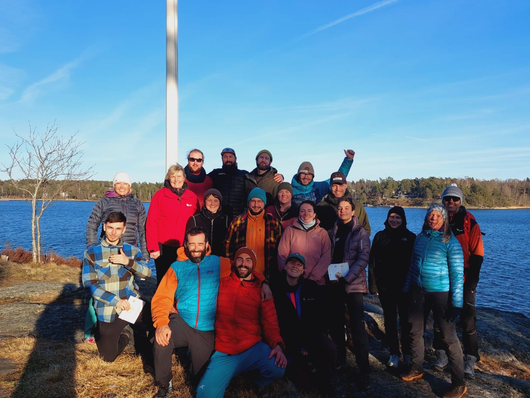NOLS Wilderness First Aid course group in Sweden