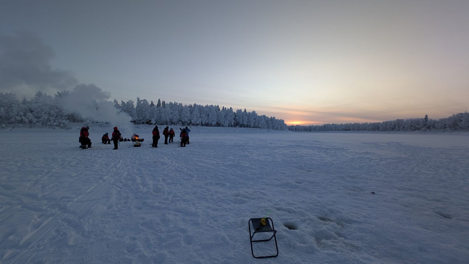 Ice fishing tour